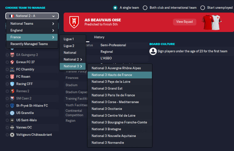 French National 3 in Football Manager 2023
