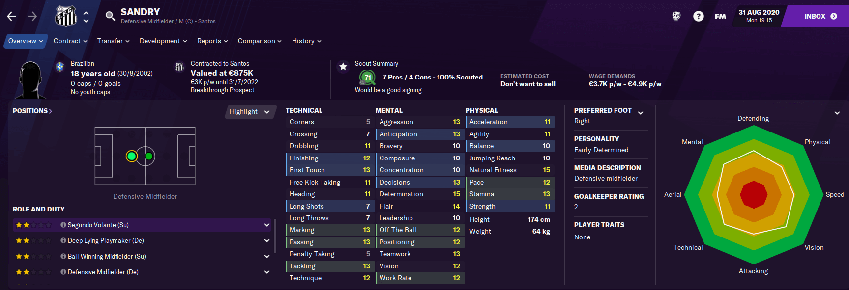 Sandry - Brazilian wonderkid playmaker