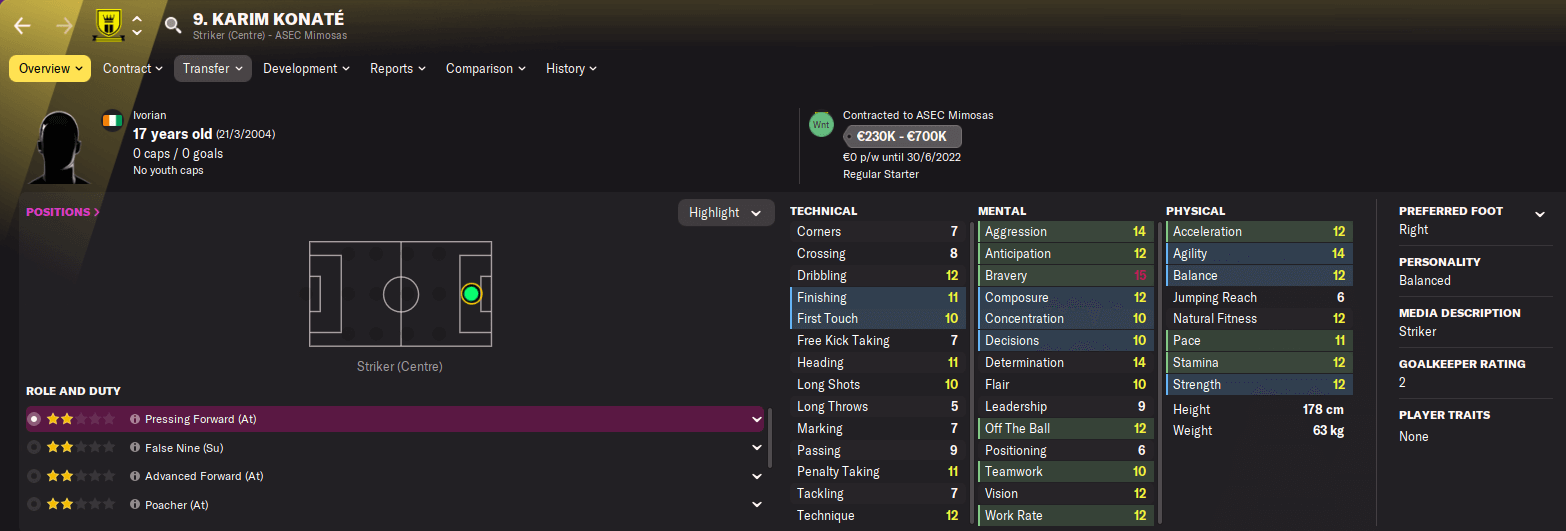 FM22 Ivorian wonderkid Karim Konate