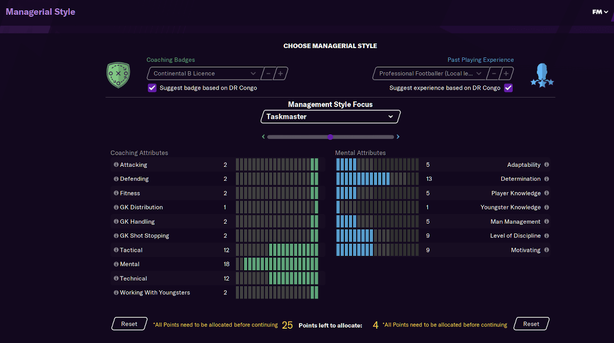 Manager Profile in Football Manager