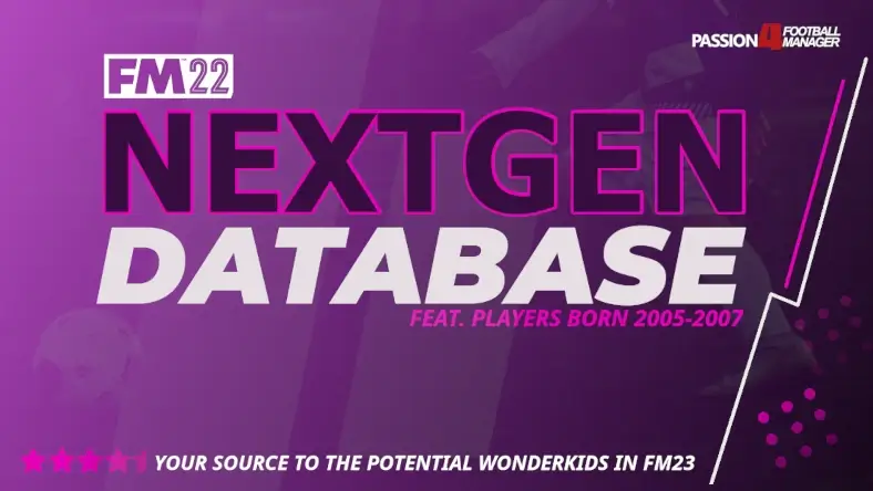 Football Manager 2022 Next Generation Database - Potential FM23 Wonderkids